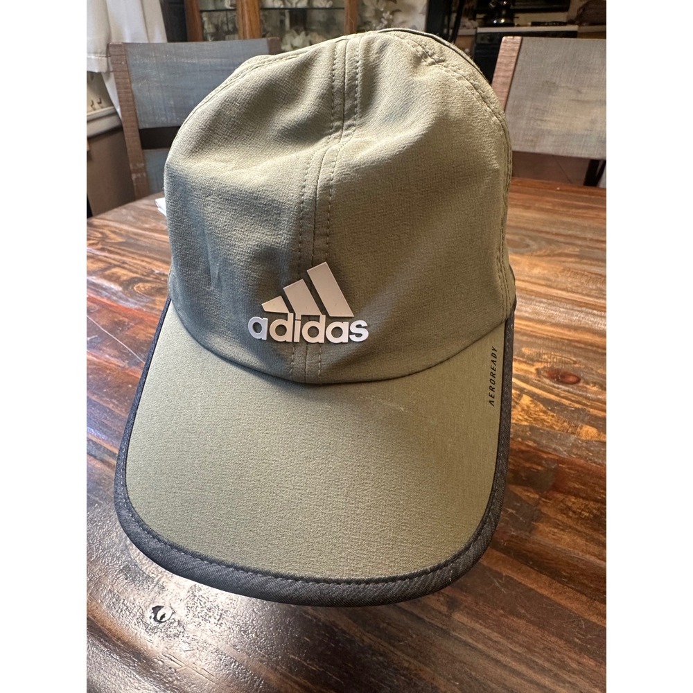 Adidas Aeroready Superlite Mens Adjustable Hat Olive Green Performance Ball Cap